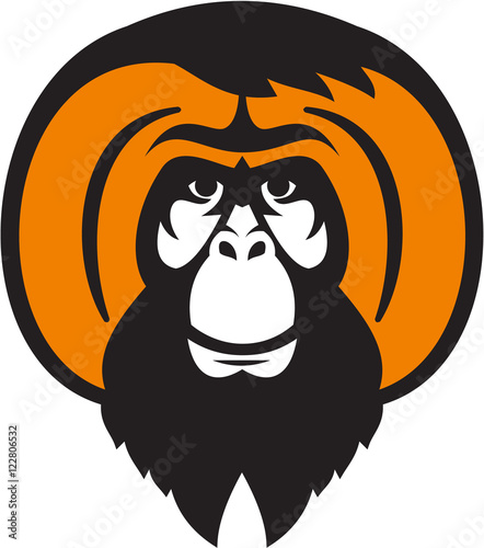 Orangutan Bearded Tussled Hair Retro