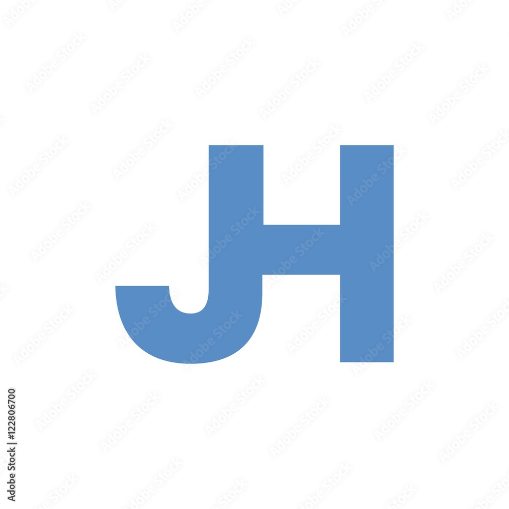 JH letter initial logo design JH letter initial logo design