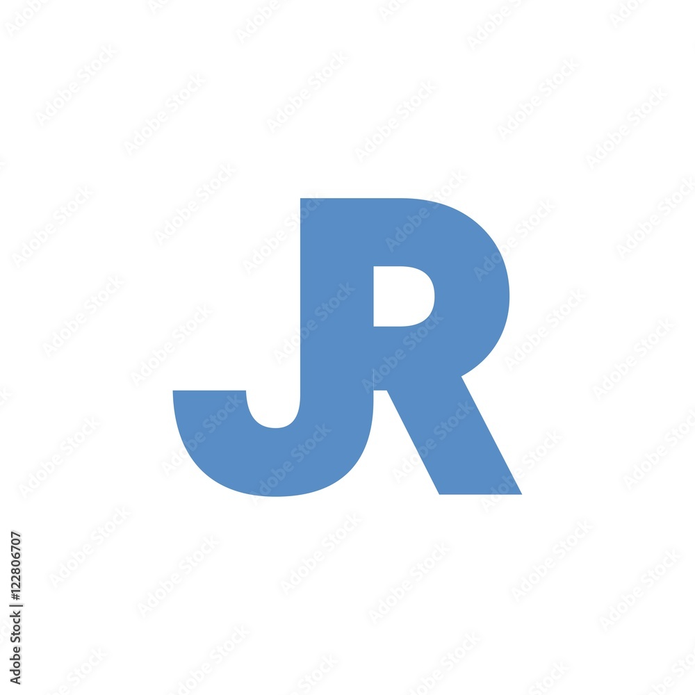 JR letter initial logo design JR letter initial logo design