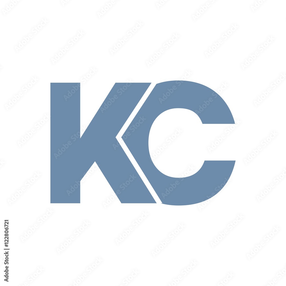 KC letter initial logo design KC letter initial logo design