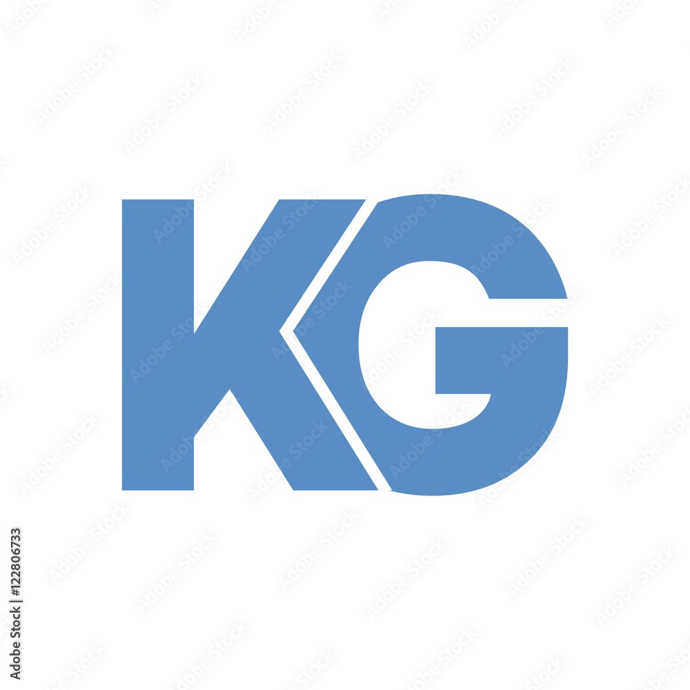 KG letter initial logo design