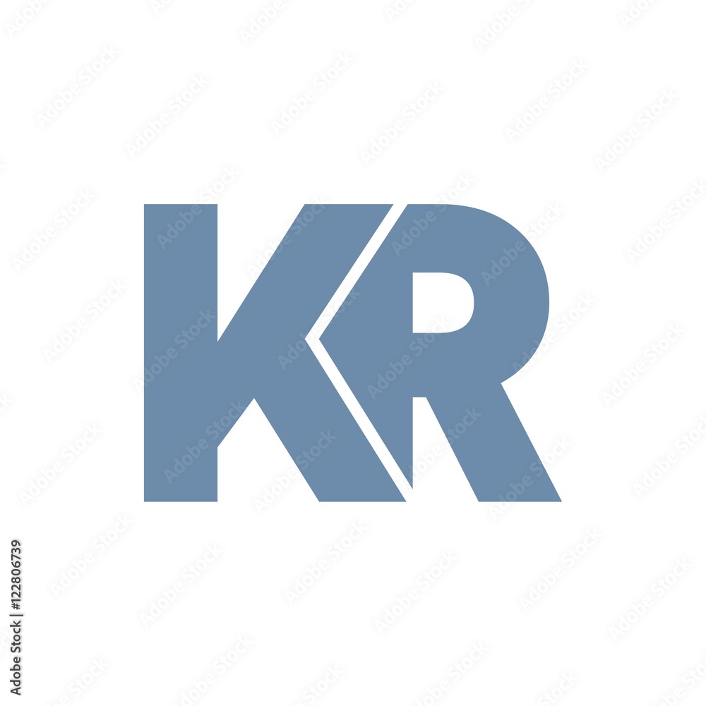 KR letter initial logo design KR letter initial logo design