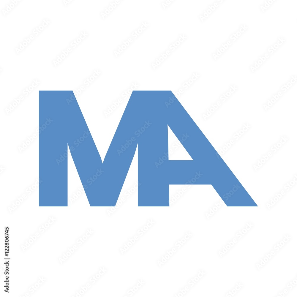 MA letter initial logo design
