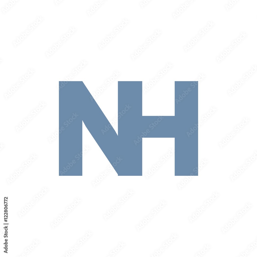 NH letter initial logo design NH letter initial logo design