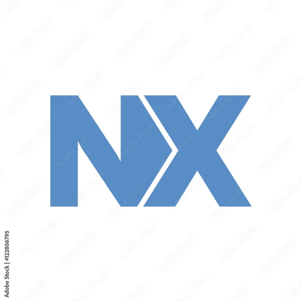 NX letter initial logo design NX letter initial logo design
