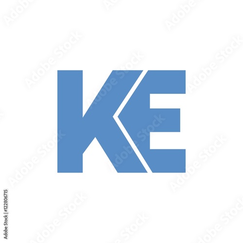 KE letter initial logo design