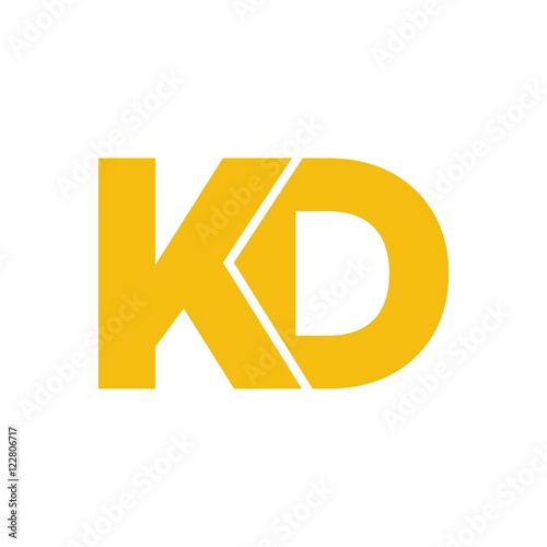 KD letter initial logo design