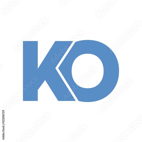 KO letter initial logo design