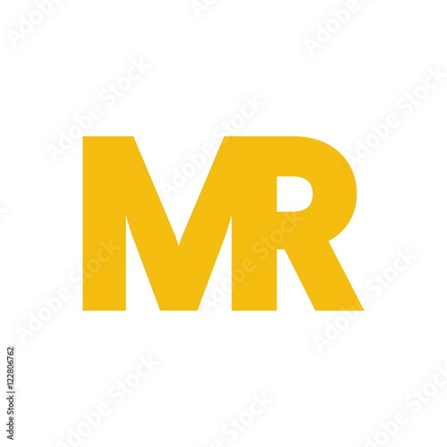 MR letter initial logo design