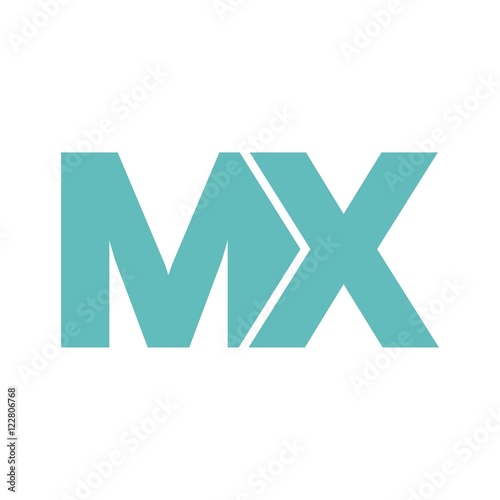 MX letter initial logo design