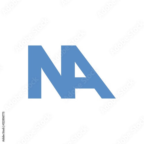 NA letter initial logo design