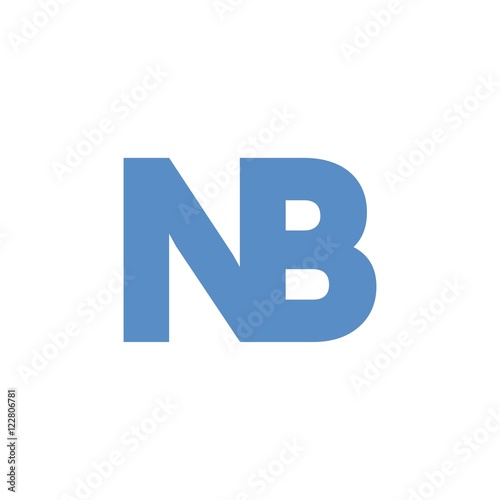 NB letter initial logo design