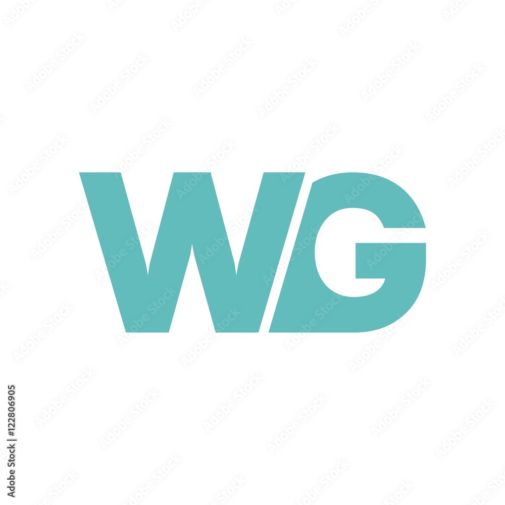 WG letter initial logo design