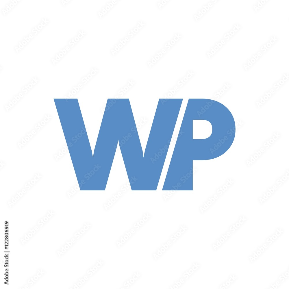 WP letter initial logo design WP letter initial logo design
