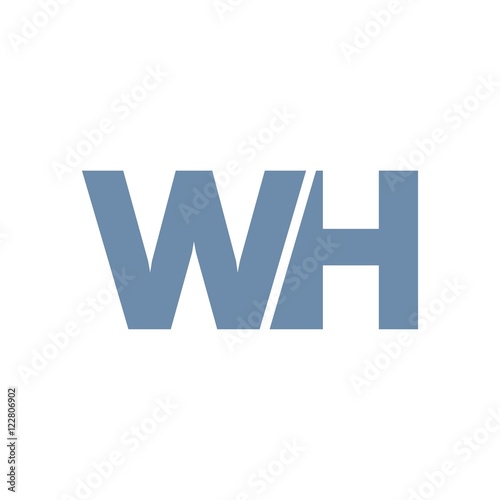 WH letter initial logo design