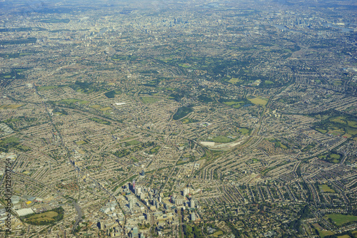 Aerial view of London photo