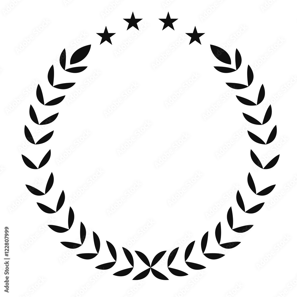 Isolated laurel wreath Isolated laurel wreath