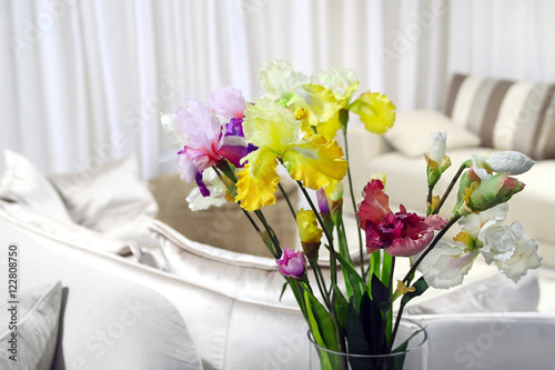 colorful flowers in modern room - home decor
