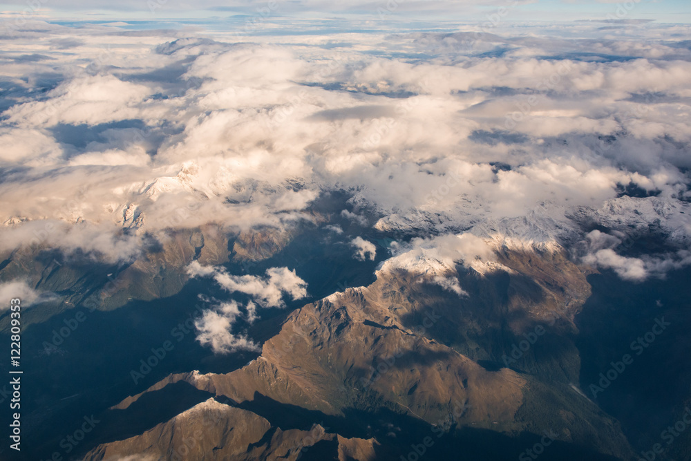 Aerial view of Italian Alps