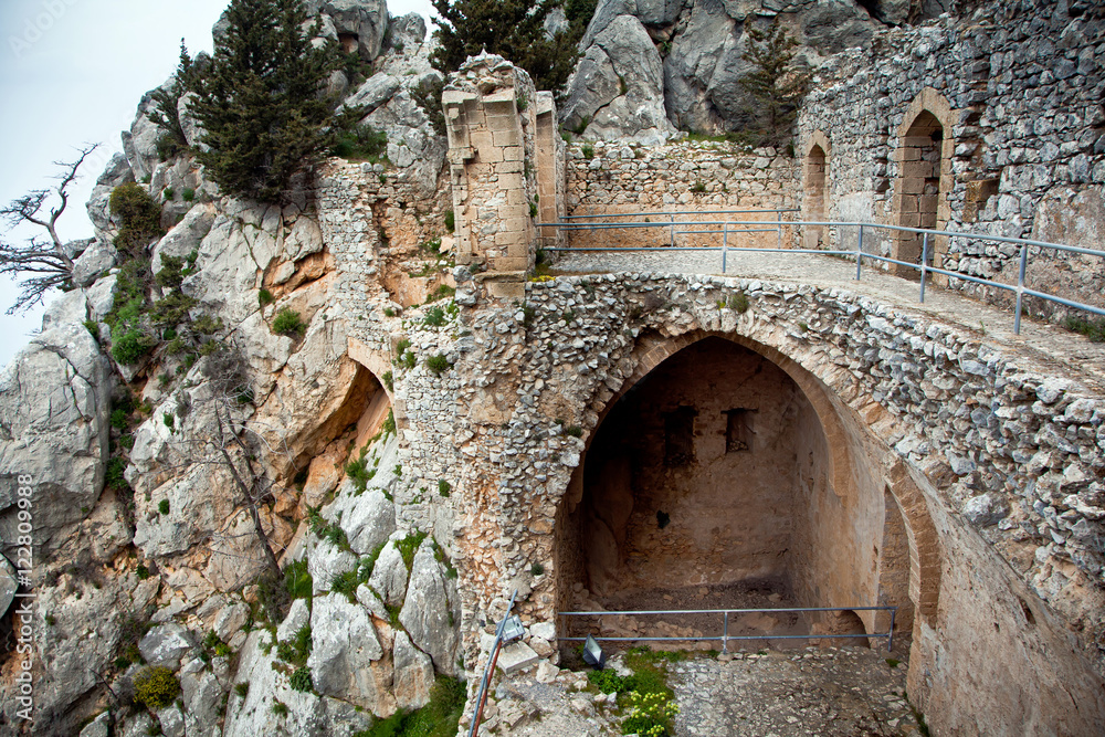 Ruins of Saint Hilarion Castle in Cyprus