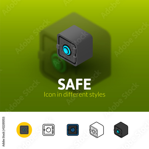 Safe icon in different style