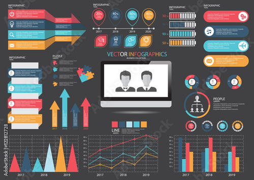 set of infographics elements