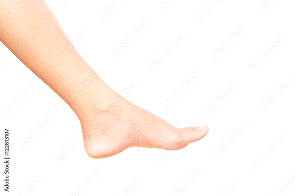 Legs woman on white background for skin care and body beauty pro Legs woman on white background for skin care and body beauty pro