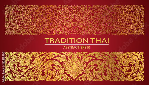 abstract line thai tradition pattern