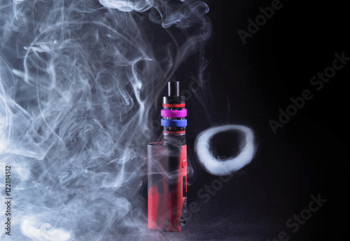 Ecigarette mod in smoke