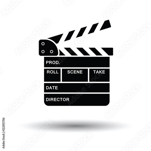 Movie clap board icon