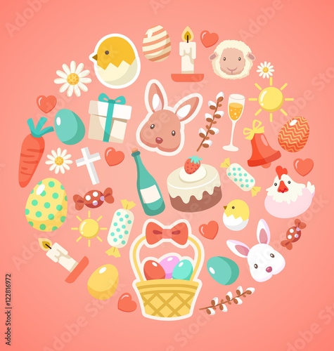 Happy Easter Elements : Vector Illustration