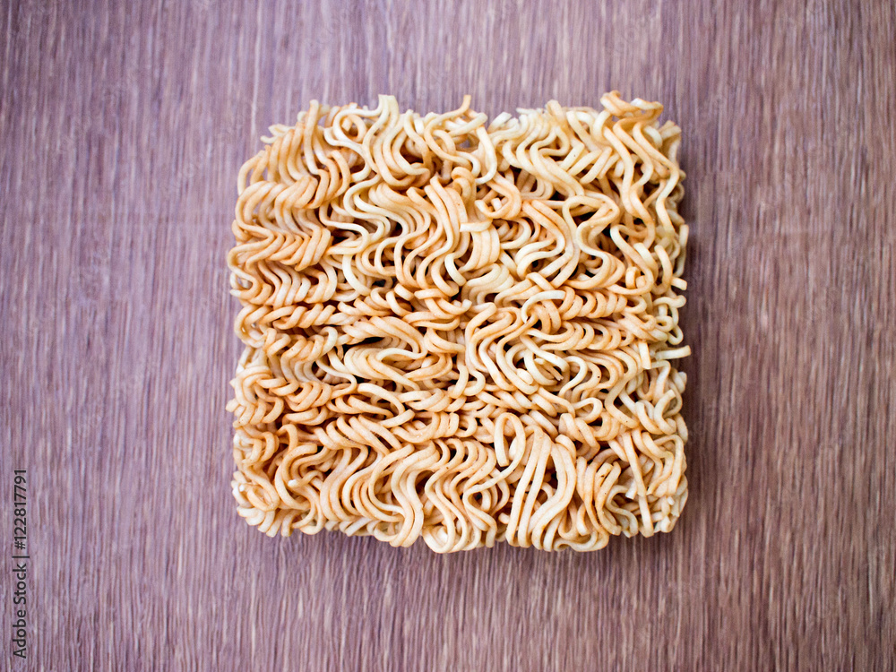 Instant noodles on wood background, texture instant noodles Instant noodles on wood background, texture instant noodles