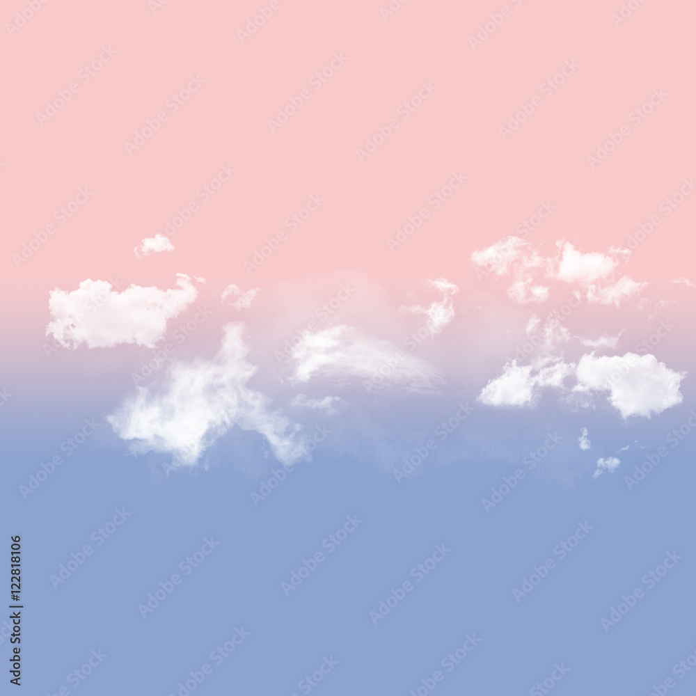 Rose Quartz and serenity tone sky with cloudy