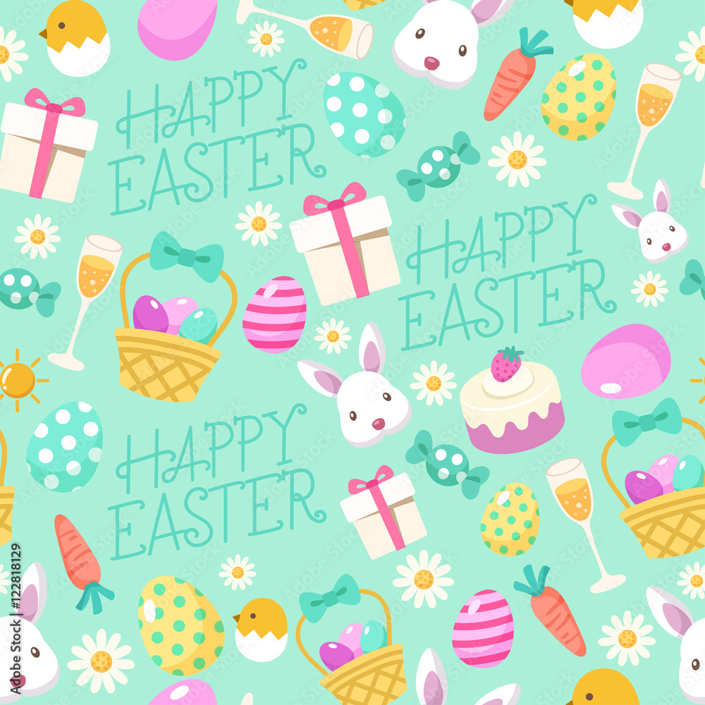 Happy Easter Elements : Vector Illustration Happy Easter Elements : Vector Illustration