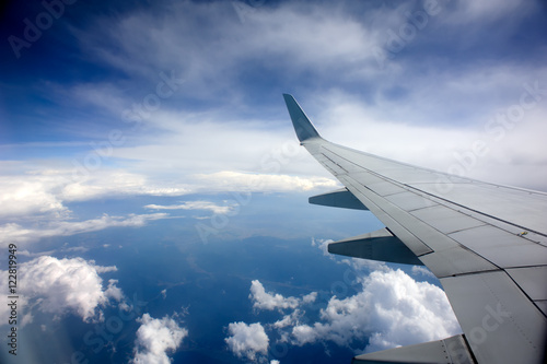 Fotografie Sunrise in the sky. Sky view.