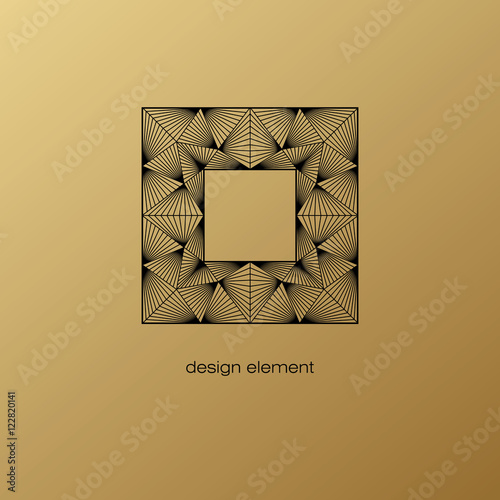 Vector art deco frame to create a logo.