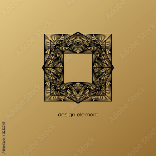 Vector art deco frame to create a logo.