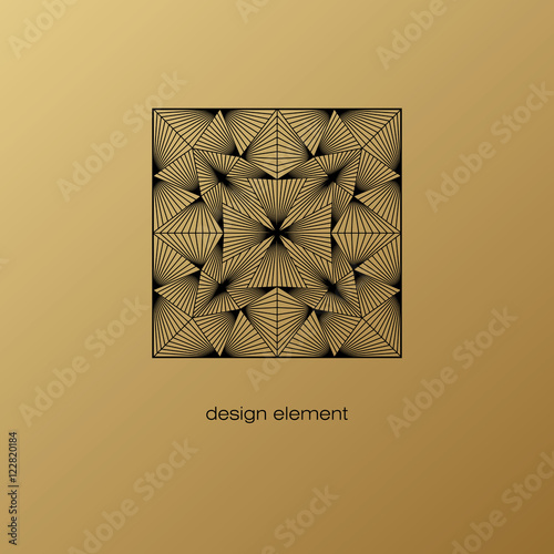 Vector art deco frame to create a logo.