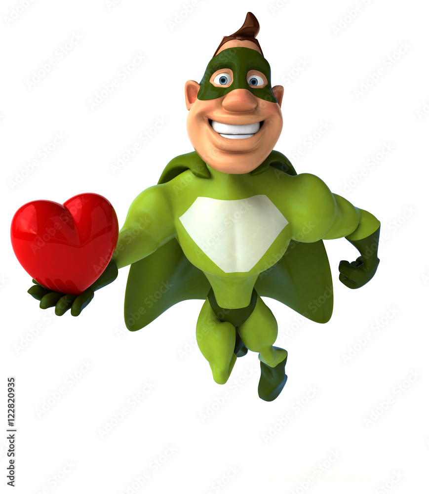 Fun superhero StockIllustration Adobe Stock