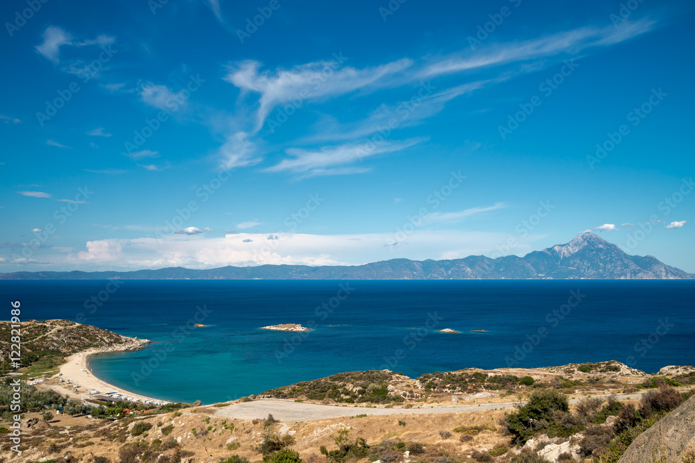 Panorama of Sithonia, Chalkidiki peninsula in Greece