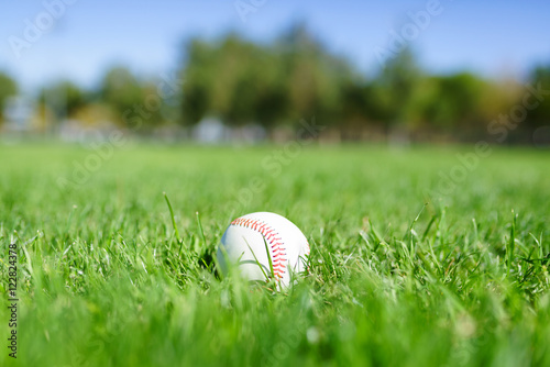 Baseball at a baseball field in California mountains