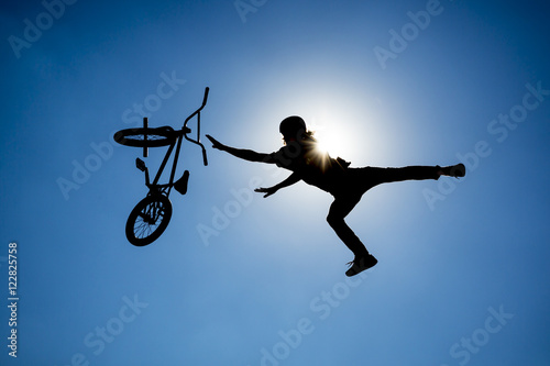 Bike jump silhouette