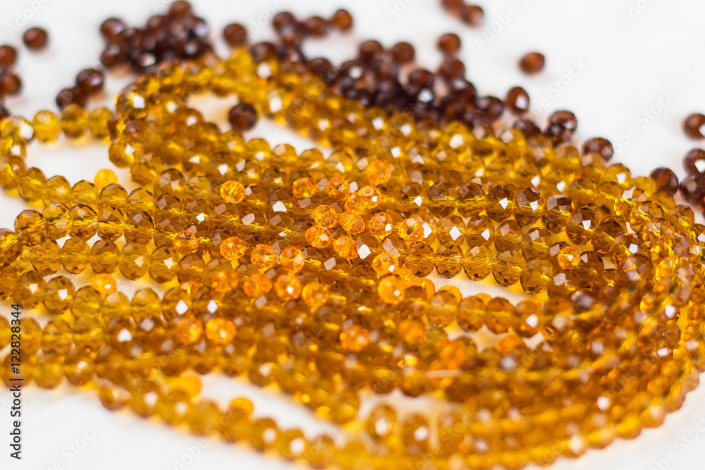 Beautiful colored glass and thread beads Beautiful colored glass and thread beads