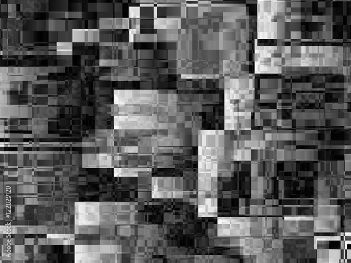 Black and white geometric pattern. Abstract background © valeriya_dor