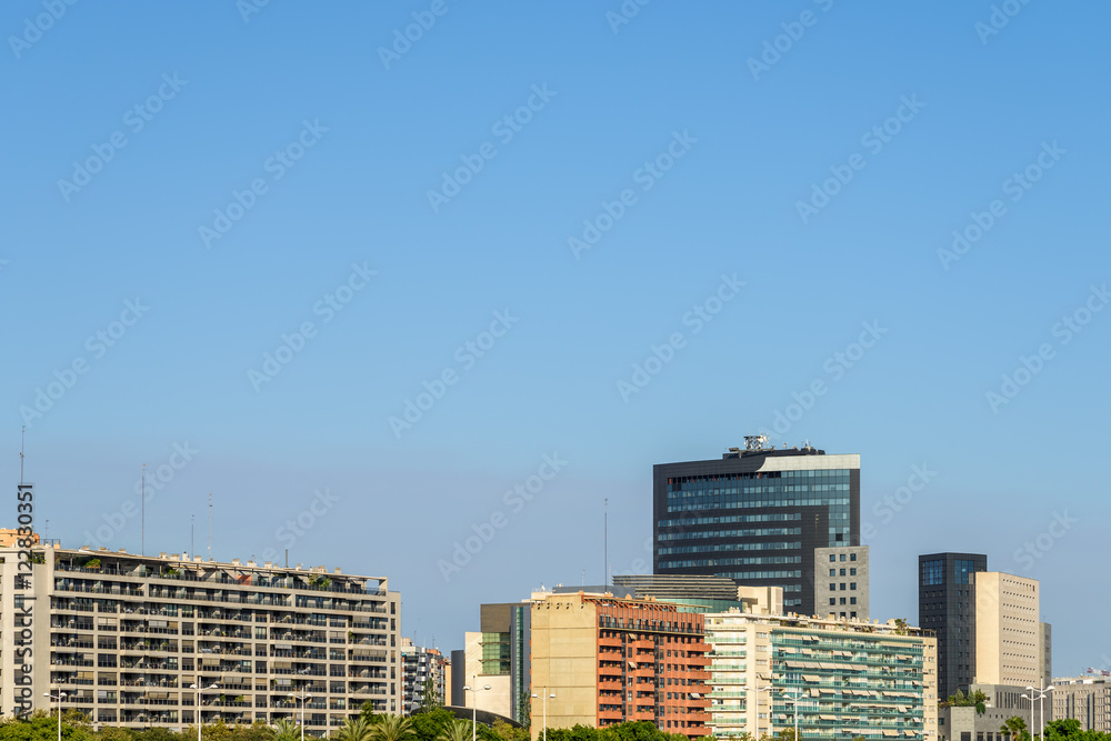 Valencia City Skyline In Spain