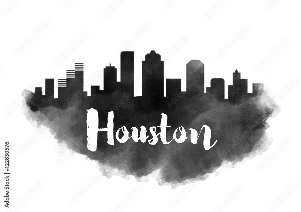 Obraz Akwarela Houston City Skyline