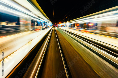  Train travel blur