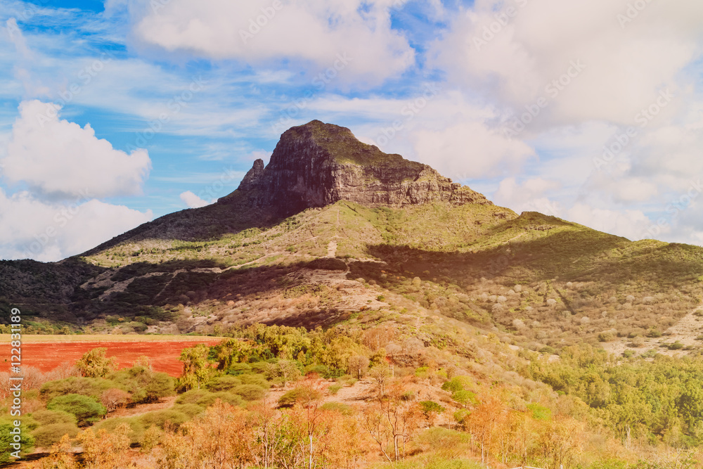 Beautiful mountains on Mauritius