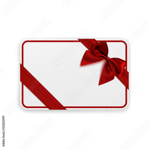 White blank gift card template
