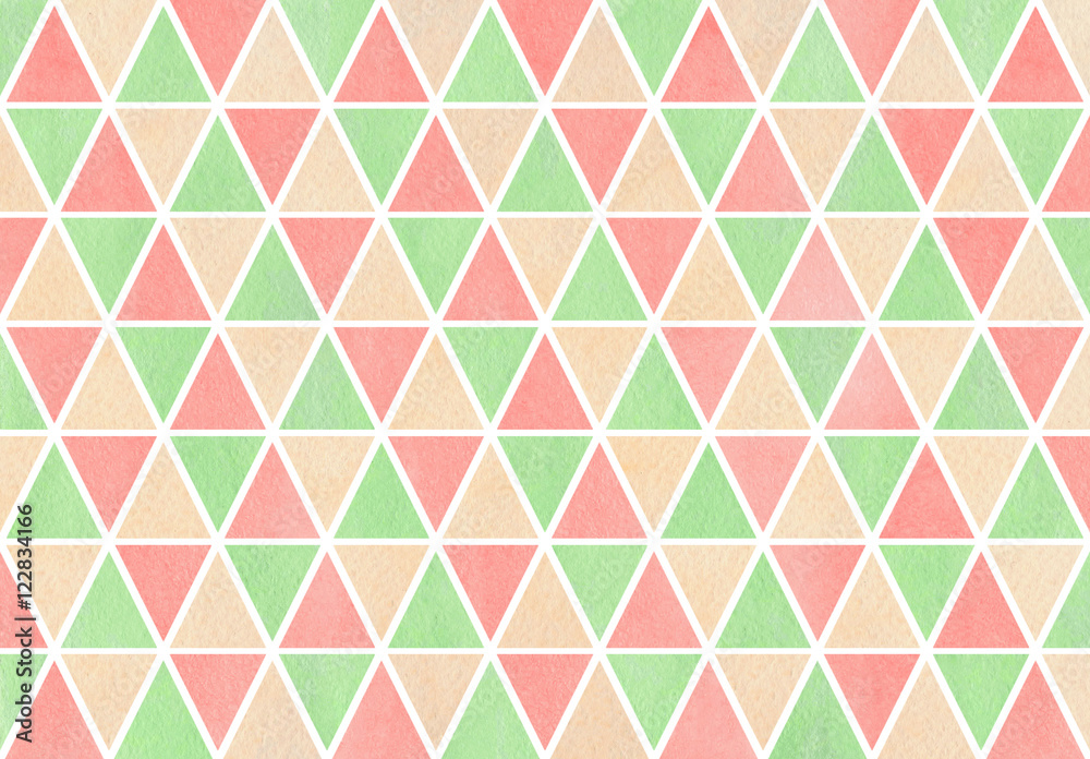 Watercolor triangle pattern. Watercolor triangle pattern.